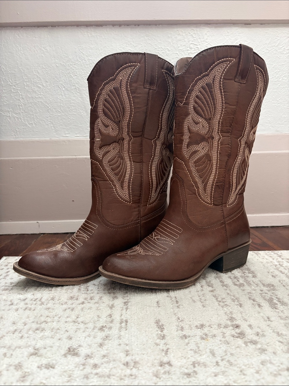 Coconuts Chance Brown Western Cowgirl Boots Size 8.5M